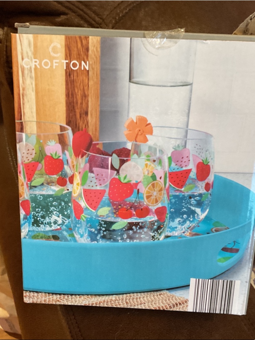 Crofton Fruit Pattern Wine Glasses - Multicolor - Picture 2 of 3